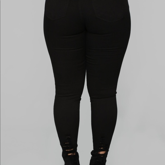 Black Ripped Jeans - Picture 2 of 4